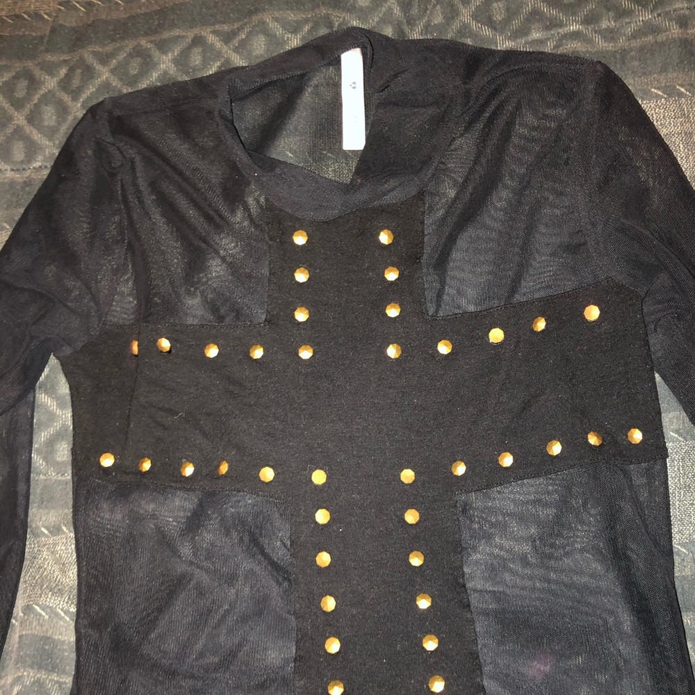 Mesh cross shirt